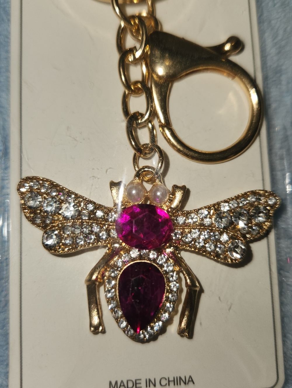 Nicole Bee Bag Charm / Keychain Gold-tone